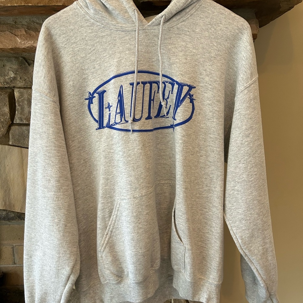 Laufey Bewitched Tour Gray Hoodie with Blue Graphic size L
